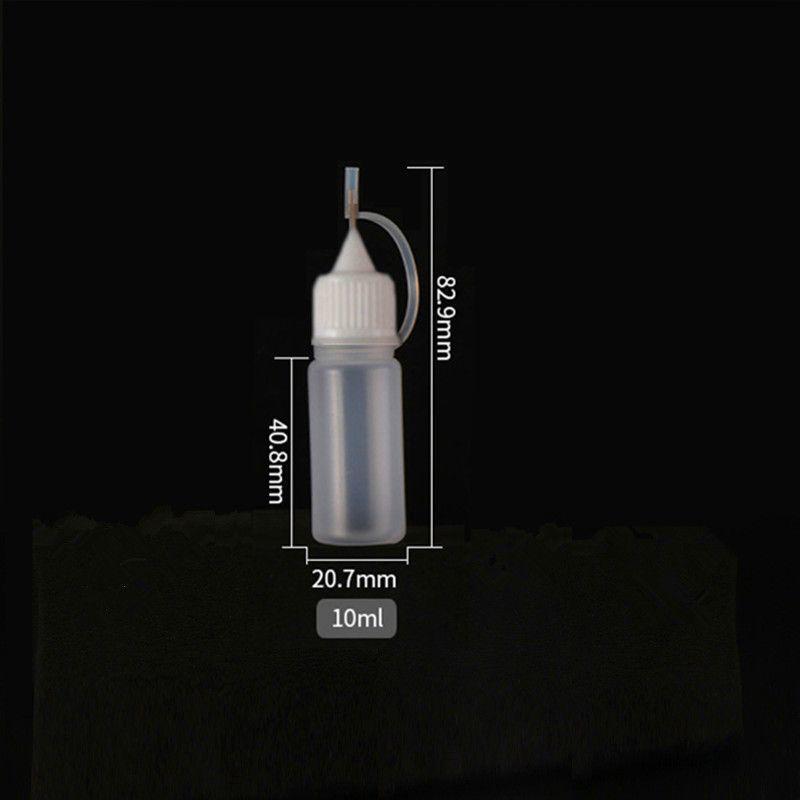2/5Pcs 5Ml 10Ml 20Ml 30Ml 50Ml 60Ml 100Ml Pe Plastic Squeezable Tip Applicator Bottle Refillable Dropper With Needle Tip Caps