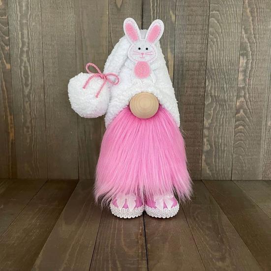 Attractive Bunny Faceless Toy Adorable Appearance Non-Fading Create Atmosphere