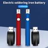 1100mAh Thread Battery Pen Solder Iron Shaped Button USB Charger Battery Set Heat Devices Adjustment Heating Kit Fittings