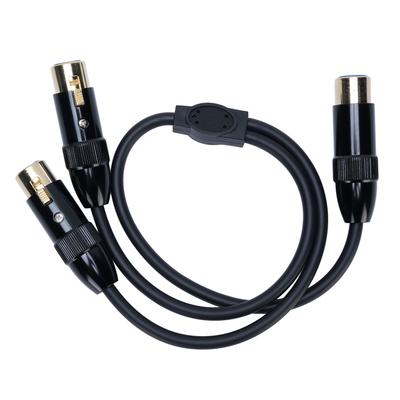 XLR Y-разветвитель кабель 3-контактный двойной XLR гнездо-гнездо балансный микрофонный адаптерный кабель для микшера