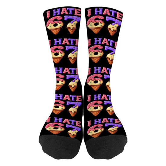 67 Носки-мемы Пончик Крем Капли Шесть Семь Смешные Носки Бейсбол Мейсон 67 Повседневные Носки Подарок для Мужчин Женщин Друзей