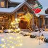 Warm LED String Christmas Snowman Light Outdoor Solar Powered Solar Lawn Lamp  Courtyard Decoration