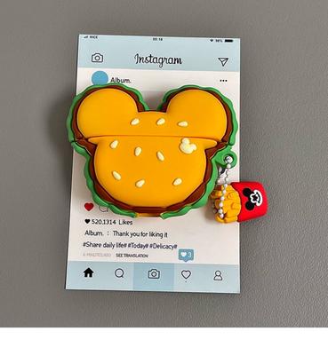 Для Airpods 1 2 3 4 Pro Pro 2 Mickey Burger силиконовый чехол для наушников аксессуары чехол