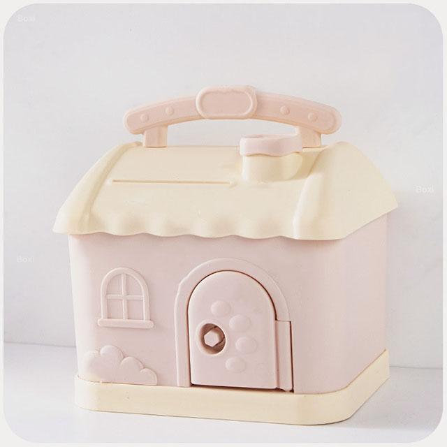 Kawaii Cartoon House Plastic Piggy Bank Cute Save Money Box For Kids Girl Adults Storage Home Decoration Children Birthday Gifts