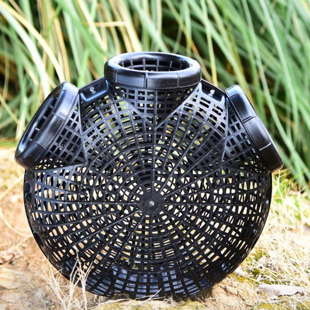 3/6/8 отверстий Черная клетка-садок для рыбы Пластиковая иловая клетка Рыболовный горшок Ловушка для гольца Смешанная рыба