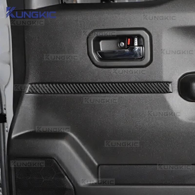 For Suzuki Jimny JB74 JB64 2024 2025 Real Soft Carbon Fiber Sticker LHD RHD Car Door Decor Trim