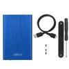2.5-Inch SATA USB 3.0 Laptop 7-9.5MM Hard Drive SSD Enclosure External Laptop Disk Case(Blue) (Not
