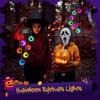 Enchanting Solar Led Wind Chime Light Featuring Pumpkin And Skull Ghost Eye For Outdoor Decor