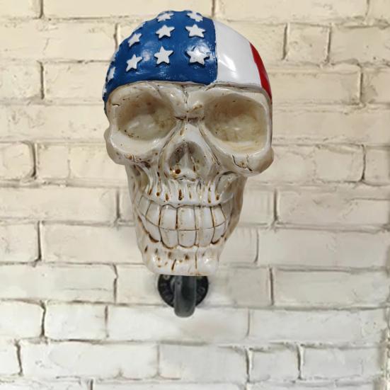 Мотоциклетный череп держатель для шлема настенный держатель для шлема вешалка для шляпы смола поделки Хэллоуин