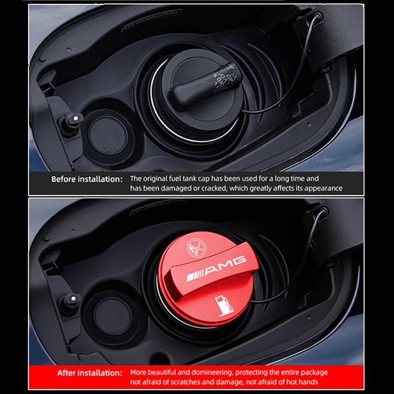 3D Metal Tank Cover Fuel Tank Air Cap Trim For Mercedes Benz AMG GLC W203 W206 W220 W205 W211 W212 W201 W210 W108 W168 W176 W124