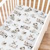 Woodland Wild Animals Hunting Crib Sheets for Girls and Boys 52"x28" Hunting Deer Duck Leaves Crib Mattress Sheet Soft Breathable Nursery Bed Sheet