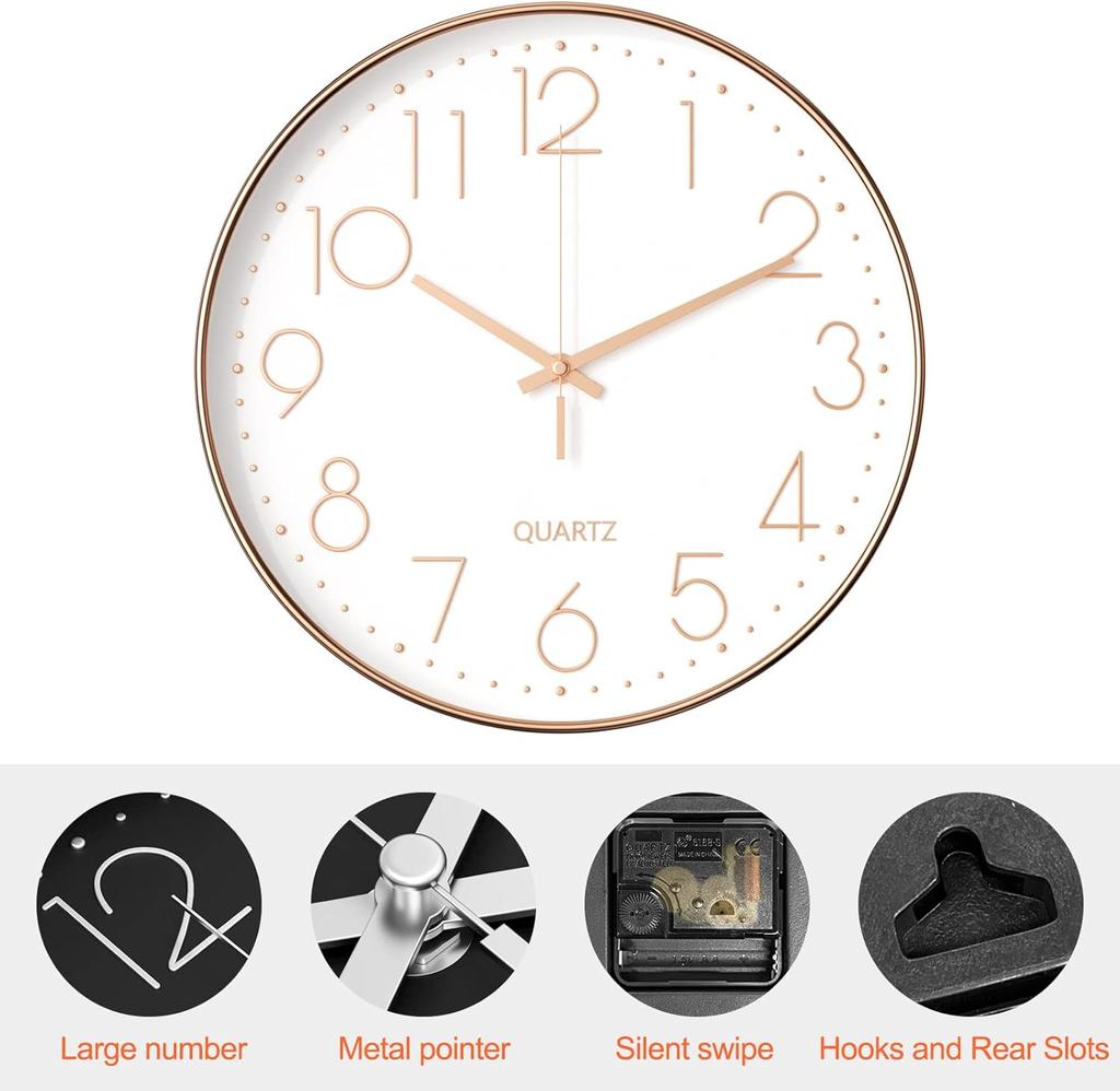 Минималистичные трехмерные цифровые настенные часы, бесшумные, не тикающие, настенные часы для кухни, спальни, кабинета