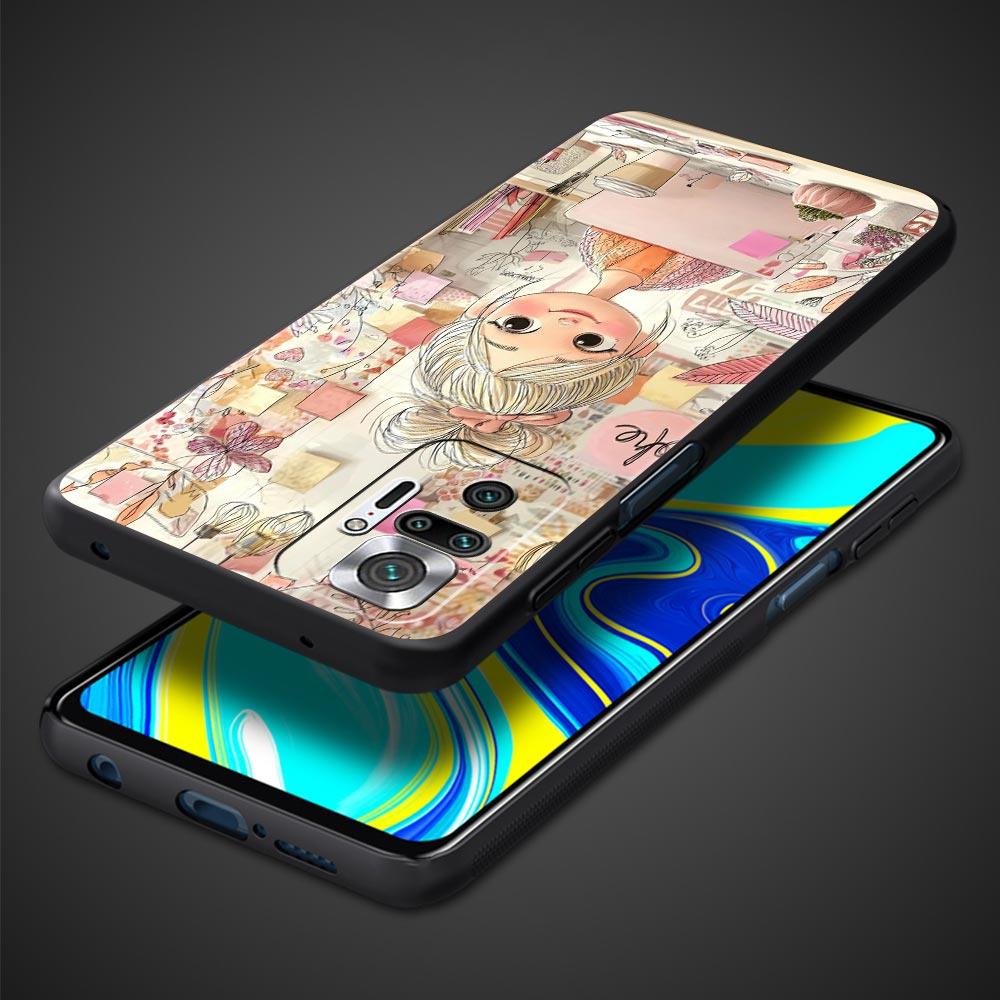 Cartoon Girl Phone Case Cover for Redmi 14C 10C Note 15 14 13 12 10 11 K40 Pro Plus 5G Soft TPU Shockproof Shell Funda Capas Bag