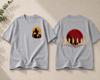 One Piece Luffy Straw Hat Crew Front Back Printed Tshirt Unisex Oversized Anime Streetwear Cotton Casual Tee