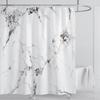 Мраморная водонепроницаемая шторка для душа Водонепроницаемая шторка для душа для декора ванной комнаты Принтованная моющаяся шторка для душа с крючками