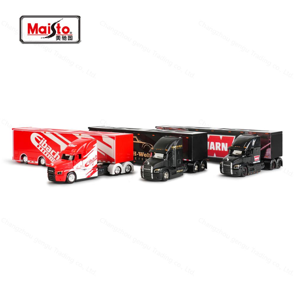 Maisto 1:64 Mack Anthem Trailer Haulers Container Static Die Cast Vehicles Collectible Hobbies Model Car Toys