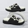 Fashion Black Platform Sandals Summer Beach Unisex Sandals  Wear Outside Slippers Indoor Sandals Fashion Women Shoes Outdoor Men Shoes