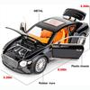 1/24 Bentley Continental GT Model Car, Alloy Diecast Collectible Pull Back Car Toy, with Sound and Light, Door Can Be Opened for Boys Girls Gift