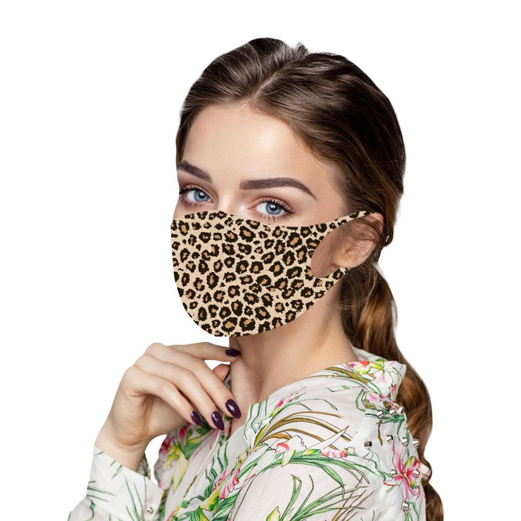 1PC Adult Printed Ice Silk Mask To Against Dusts And Haze Mask