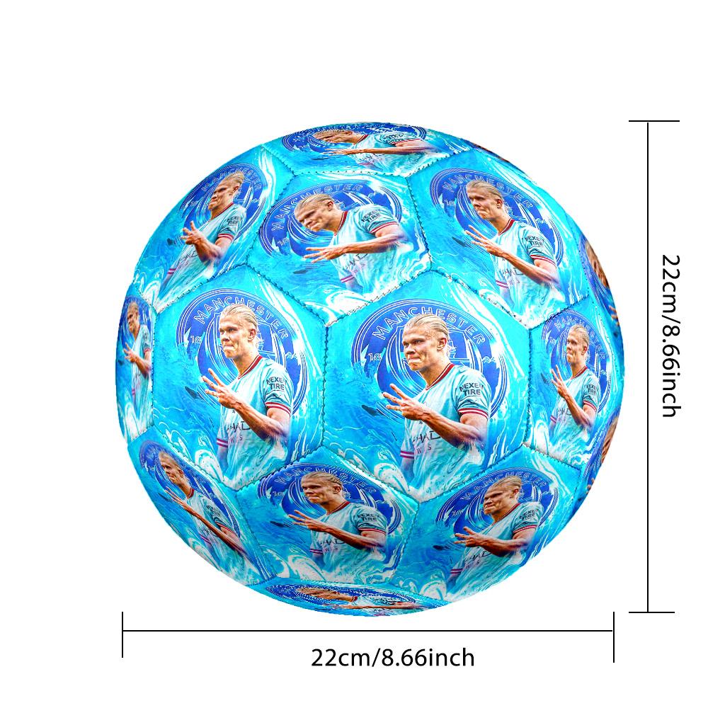 Soccer Player Action Size 5 Soccer Ball Machine-Stitched Indoor/Outdoor Training and Matches Surprise Collection Gift