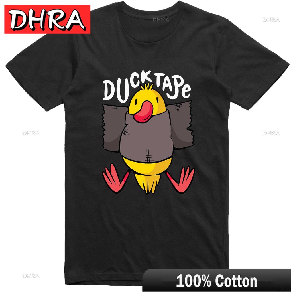 Funny T Shirt Duck Tape Print Regular Fit 100 Cotton Tee Tshirts Streetwear Unique Casual TShirts Tops for Unisex TShirt Girls