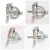Screw Lock Stainless Steel Male Chastity Device Cock Cage with Arc Penis Ring Sex Toys for Men Urethral Lock Adult Game
