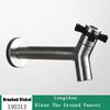 304 Stainless Steel Black Faucets Outdoor Garden Faucet Wall Mounted Bathroom Corner Washing Machine Faucet
