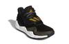 adidas Глубокая угроза Удобные и модные Дышащие Средневысокие Детские Баскетбольные Кроссовки Черно-золотые FX8644