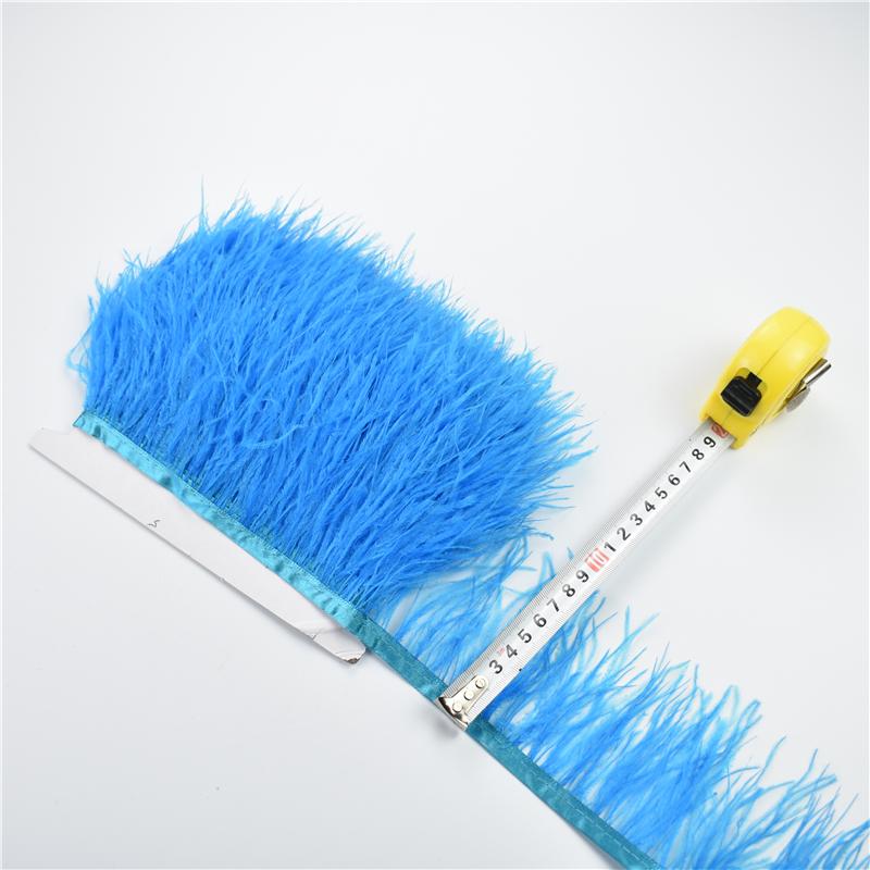 Перья1Метр Натуральная бахрома из страусиных перьев 8-10 см Цветные пушистые перья Отделка для шитья платьев Декор одежды Декор для вечеринок