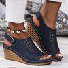 Women Wedges  New Summer Luxury Sandals Open Toe Stylish High Heels Shoes for Women Platform Hollow Out Casual Sandals