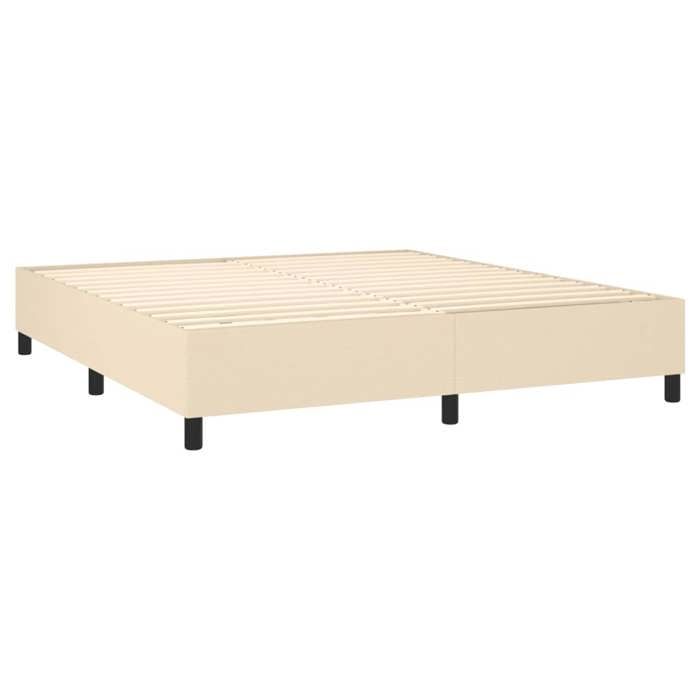 Maison Exclusive - Sommier à lattes de lit avec matelas Crème 180x200 cm Tissu