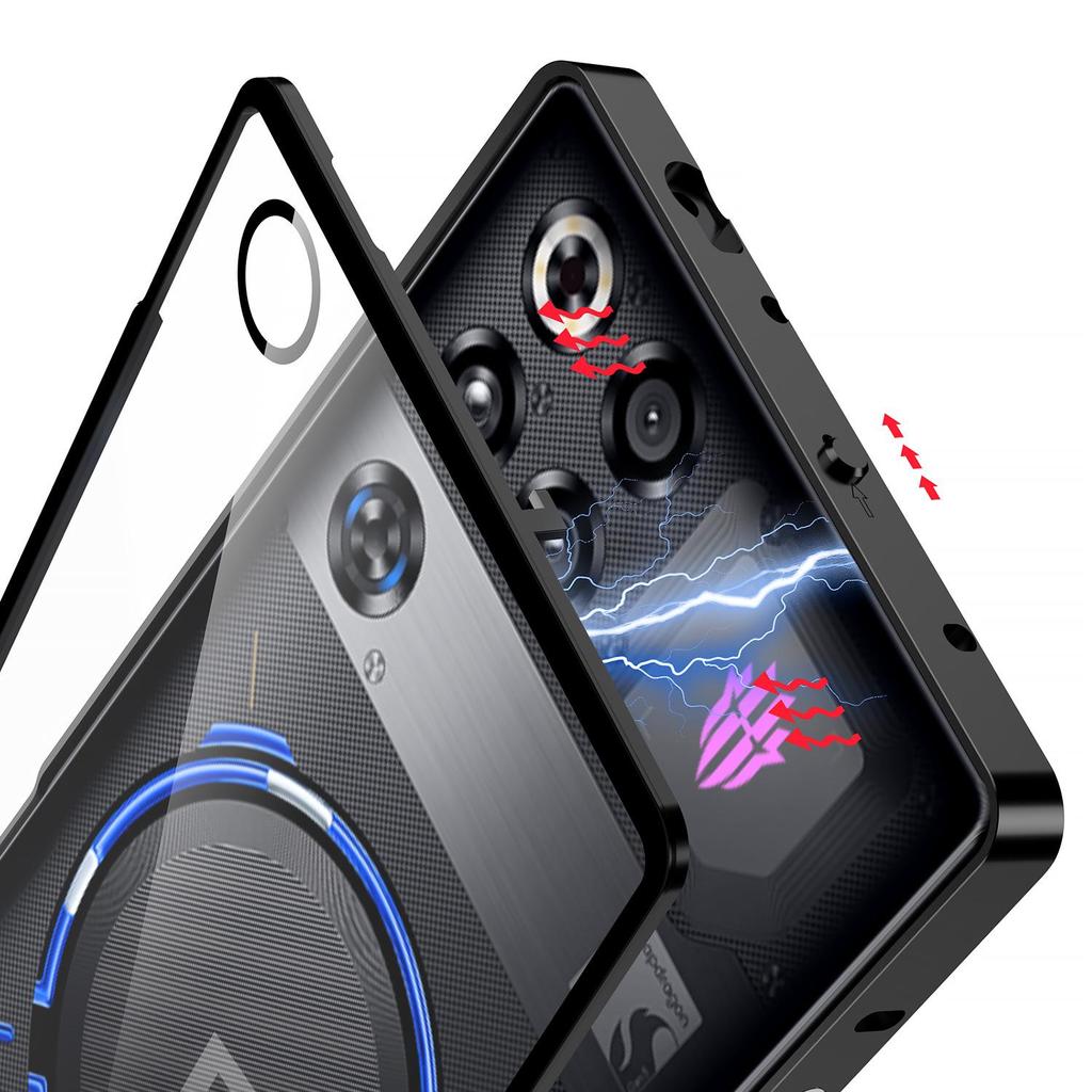 Металлический чехол Red Magic 11 Pro+ с защелкой и защитой игровых боковых кнопок