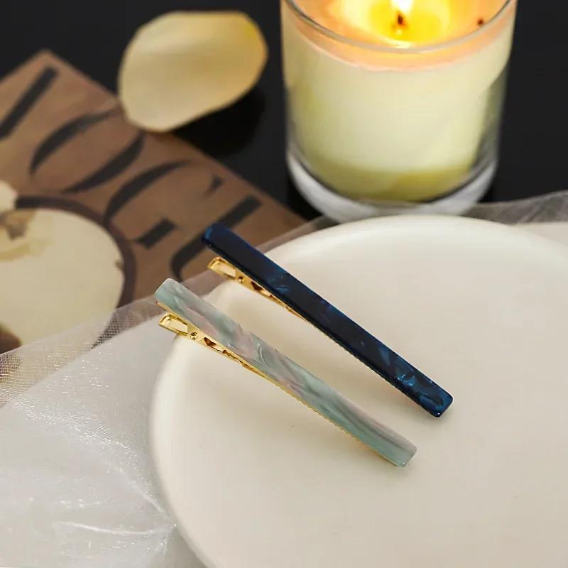 1 шт. модные заколки-аллигаторы из ацетатного цинкового сплава, заколки для волос, простые прямоугольные заколки для волос, головные уборы, женские аксессуары для волос