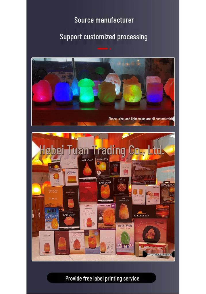USB-лампа из гималайской соли с функцией смены цвета LED для использования с компьютером