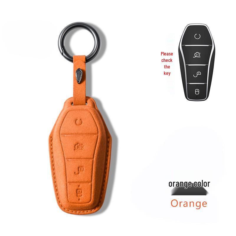 Suede Car Key Cover for BYD Dolphin, Qin, Song, Yuan Pro, Tang, and Destroyer Models