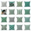 Luxurious Green Geometry Cotton Linen Pillow Case Cushion Pad For Bed Sofa Car Office Decor