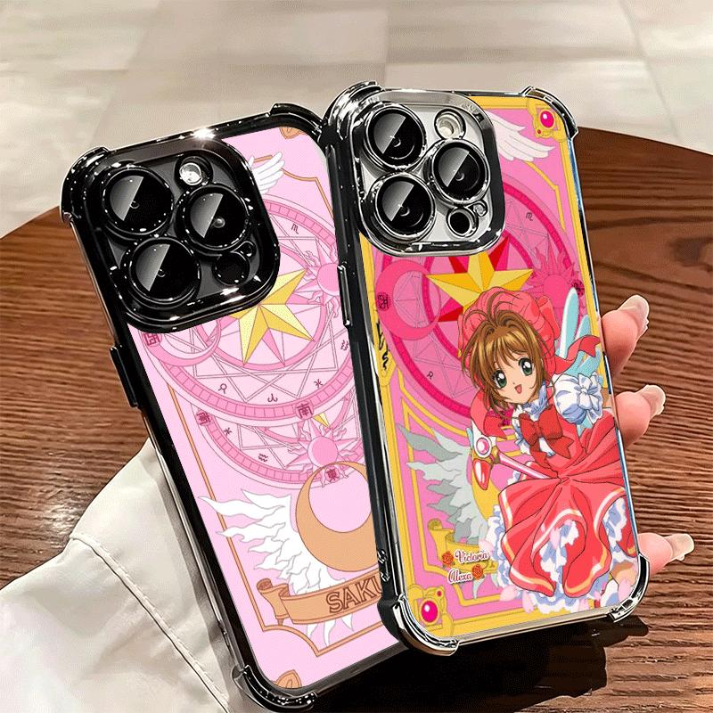 Cardcaptor Sakura Милая Девочка Мягкий Чехол Для Телефона Для iPhone 15 16 17 Air 14 Pro Max 16E Plus 13 12 Mini Покрытие Противоударные Fundas