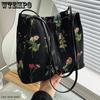 Embroidered Commuter Women's Bags Large-capacity Canvas Bags Casual Fashionable Tote Bags Simple All Seasons Single Shoulder Bags
