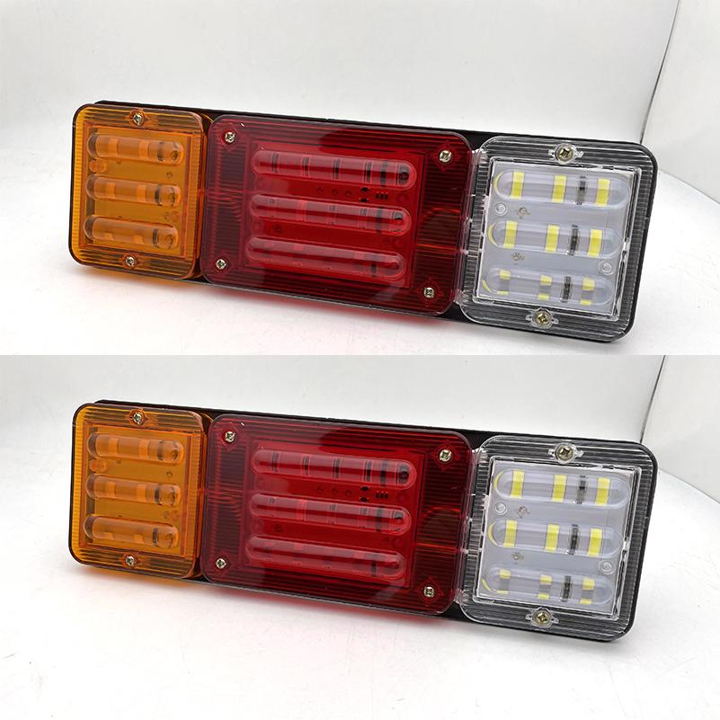 2X 12V 24V 30cm Car Truck Rear Stop Brake Tail Light Taillight Signal Lamp Indicator Trailer Truck Lorry Caravan Van Waterproof.