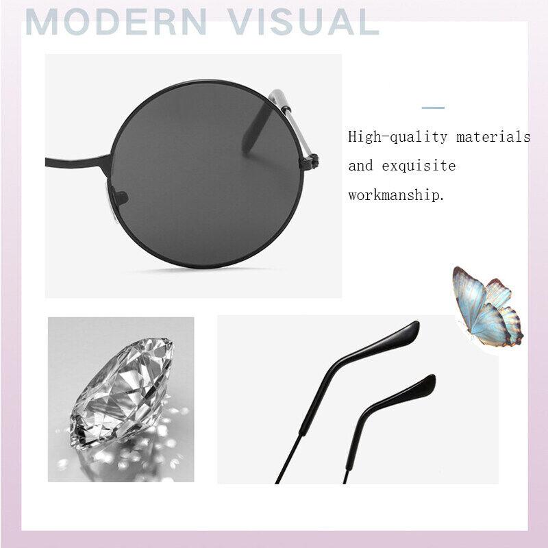 Fashion Children's Round Frame Sunglasses Male Baby Color Film Reflective Round Prince Glasses Trendy Female Child Sunglasses