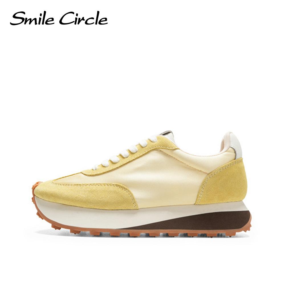 Модные женские кроссовки на шнуровке, высокие кроссовки, удобные повседневные туфли с толстой подошвой