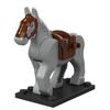 Single Sell Medieval Knight War Horses Wolves Tiger Bears Deer Dragon Animal Decorative Toy Moc Building Block Rope Saddles K039