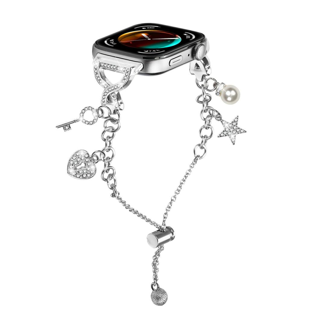 Для Huawei Watch Fit 3/Watch 4/4 Pro Ремешок для часов X-образный Серебристый Одинарная петля Металлическая цепочка