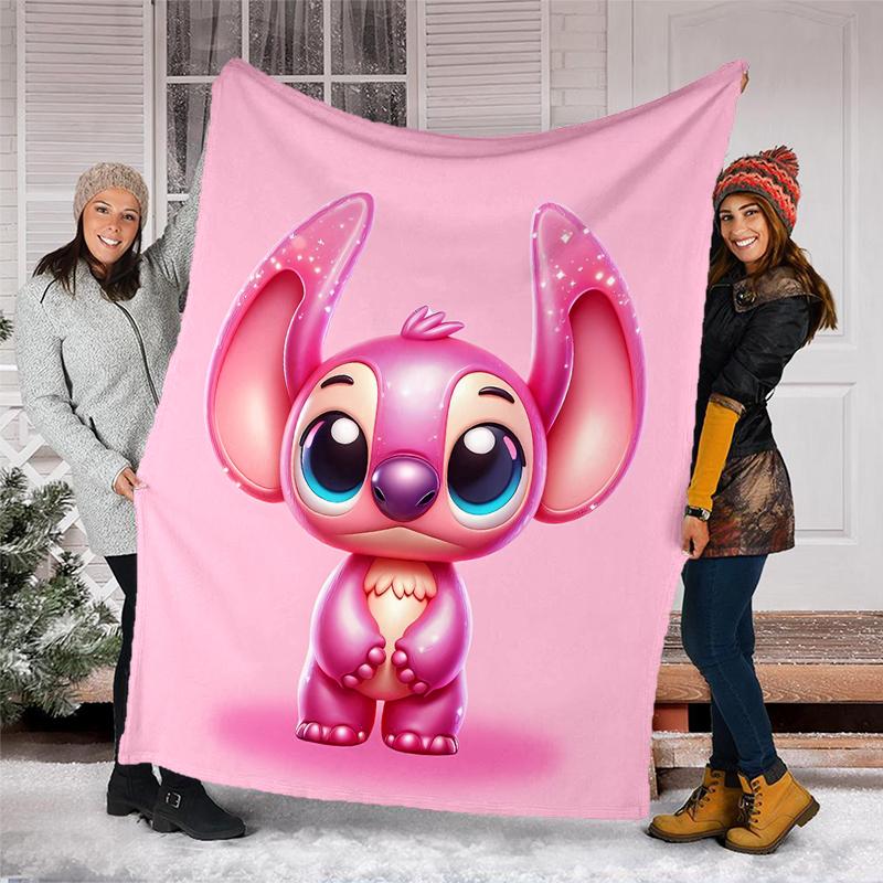 Stitch Fantasy Flannel Fleece Blanket Cozy Warm Throw Blanket For Couch Bed Travel All Season Use