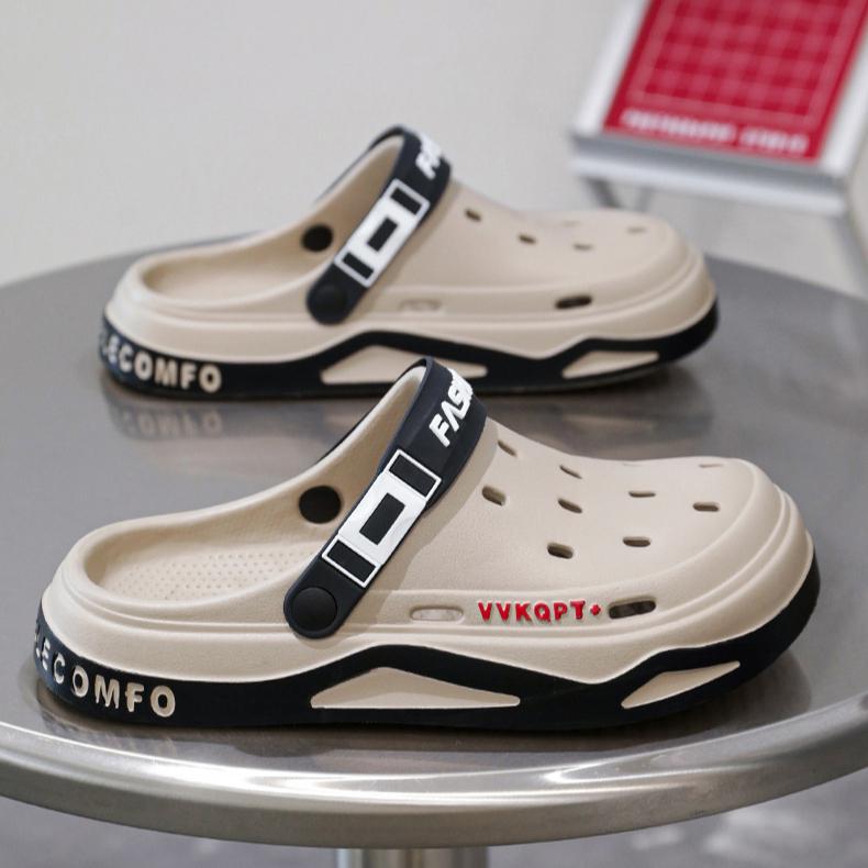 Сандалии из ЭВА, мужские летние дышащие новые легкие туфли с мягкой подошвой, мужские тапочки, пляжная обувь двойного назначения для песка