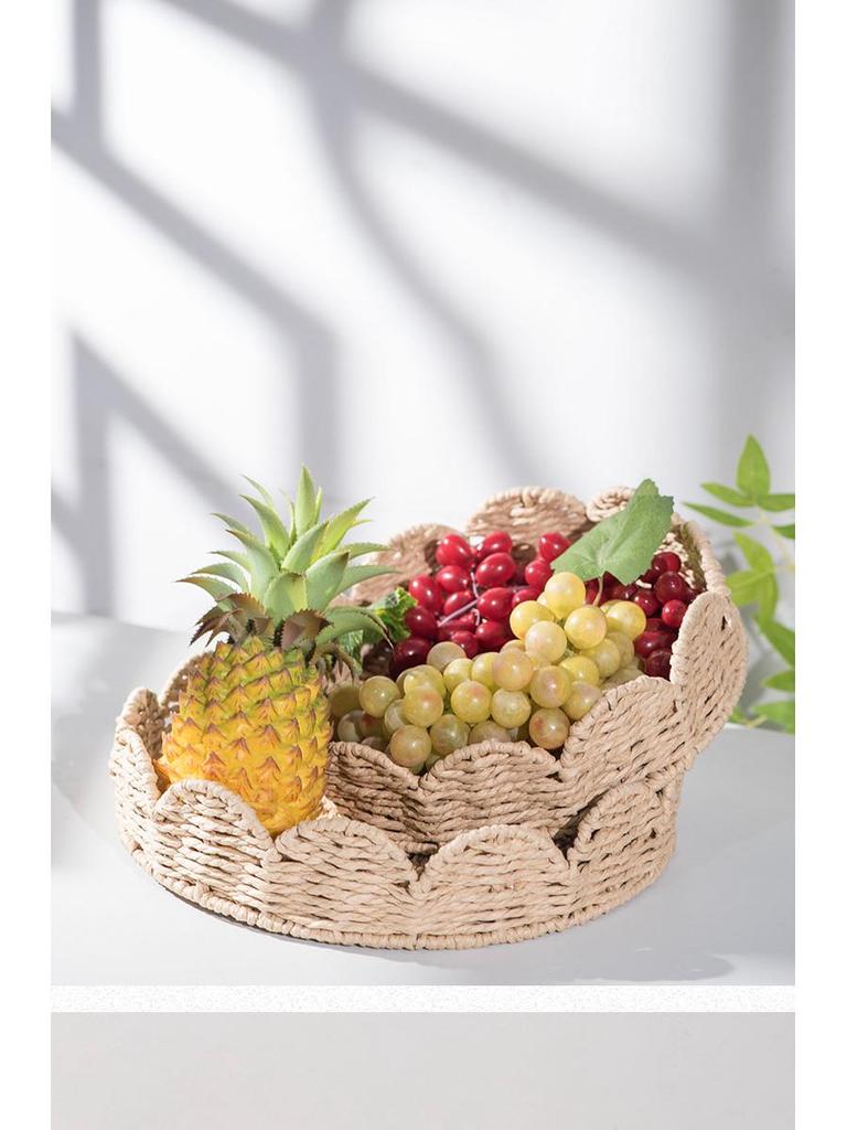 Modern Minimalist Hand-Woven Paper Rope Storage Basket - Desktop Organizer and Creative Home Decor