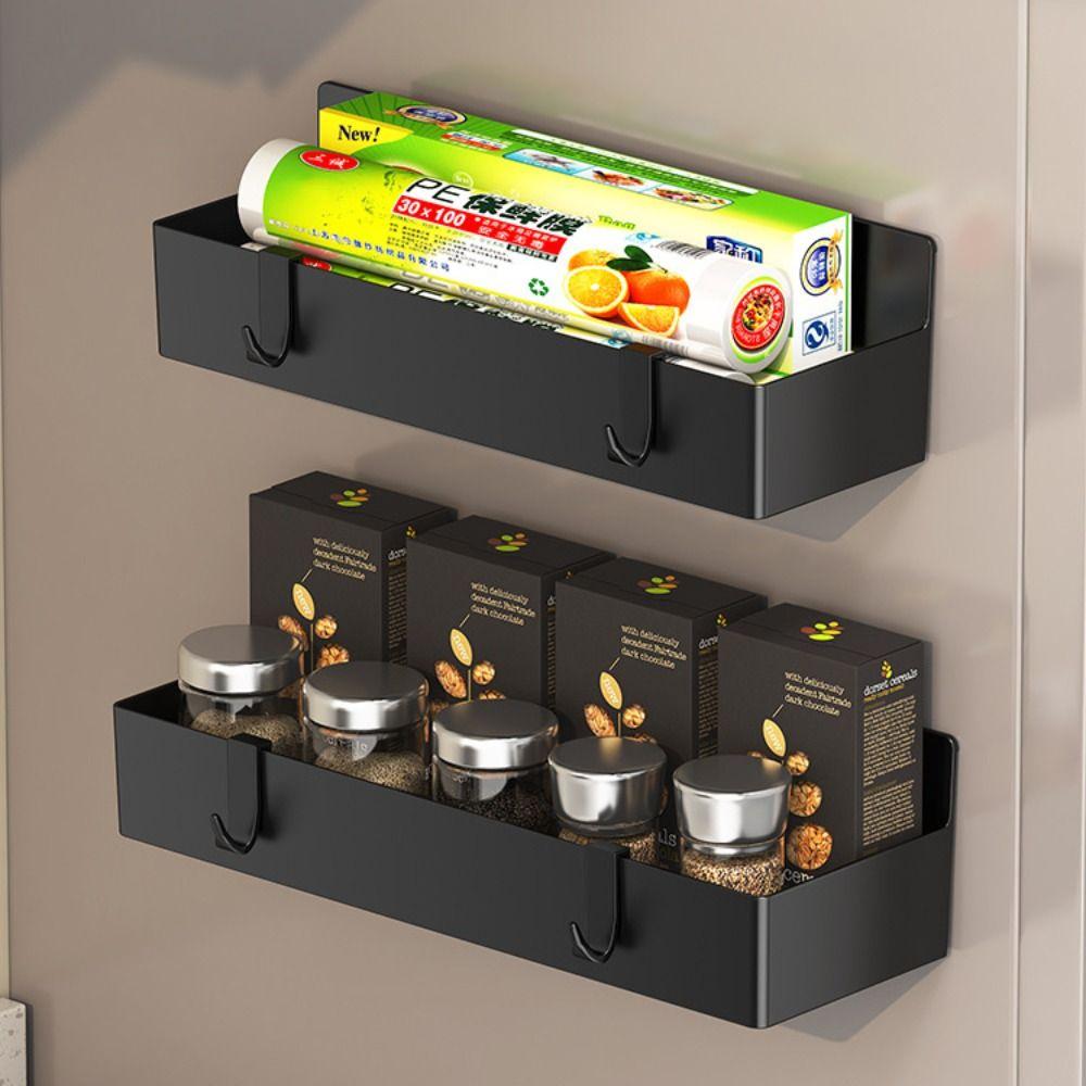 Wall Mounted Magnetic Spice Rack Large Capacity Kitchen Storage Shelves for Washing Machine