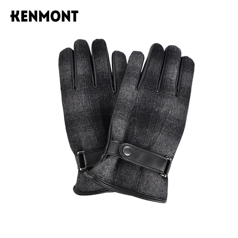 Мужские перчатки Kenmont из смесовой шерсти с сенсорным экраном