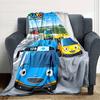 1pc Tayo The Little Bus1 Blanket, Gift, for Men and Women, Soft Blanket, Good for Sofa Bed Couch Travel, Lightweight Flannel Blanket