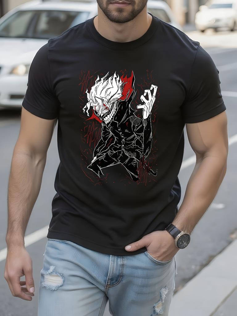 Dandadan Okarun Momo Ayase Graphic Tshirt Black Anime Man...
